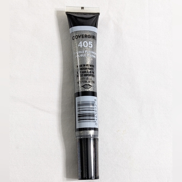 Covergirl Melting Pout Glitz Liquid Lipstick Glitter Topcoat,405 Double Platinum - Picture 4 of 4
